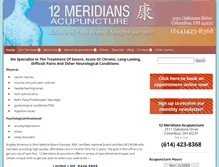 Tablet Screenshot of 12meridiansacupuncture.com